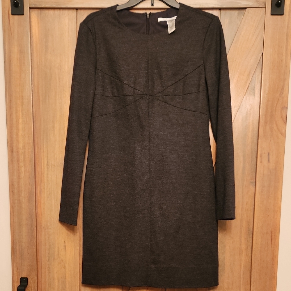Diane Von Furstenberg Charcoal Long Sleeve Dress